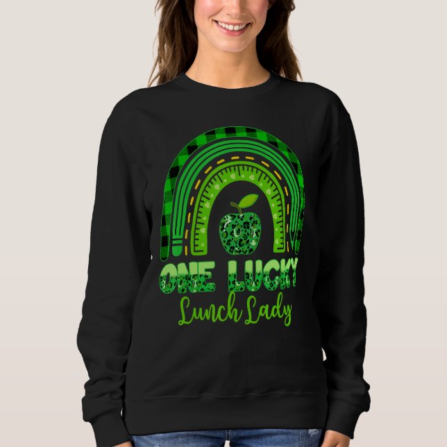 Sweatshirt Leopard Arc-en-ciel Un Lucky Lunch Lady Patricks D (Devant)