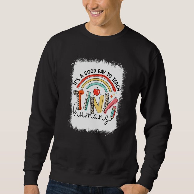 Sweatshirt Léopard blanchi C'est une bonne journée pour ensei (Devant)