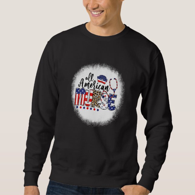 Sweatshirt Leopard blanchi Toute l'école de soins infirmiers  (Devant)