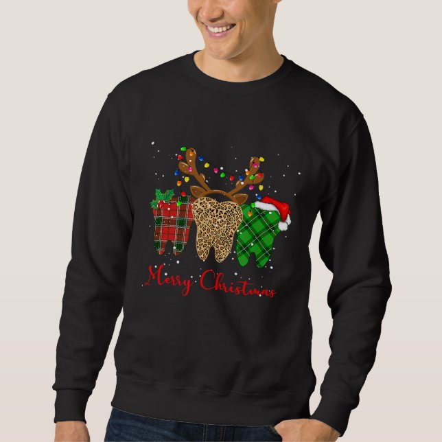 Sweatshirt Leopard Buffalo Plaid Denti (Devant)