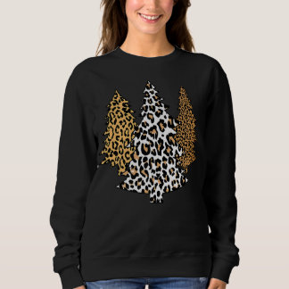 Sweatshirt léopard de noël arbres guépard cadeau poster de an