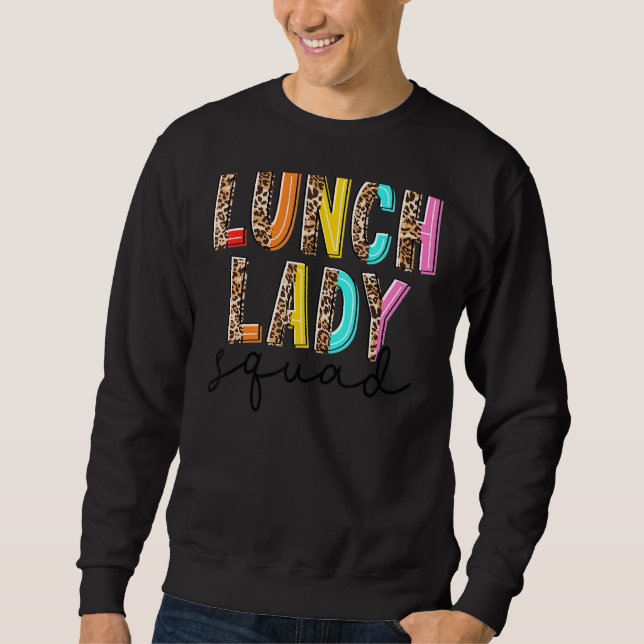 Sweatshirt Léopard Déjeuner Lady Squad Cafétéria Bonjour Été  (Devant)