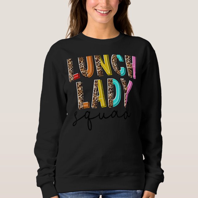 Sweatshirt Léopard Déjeuner Lady Squad Cafétéria Bonjour Été  (Devant)
