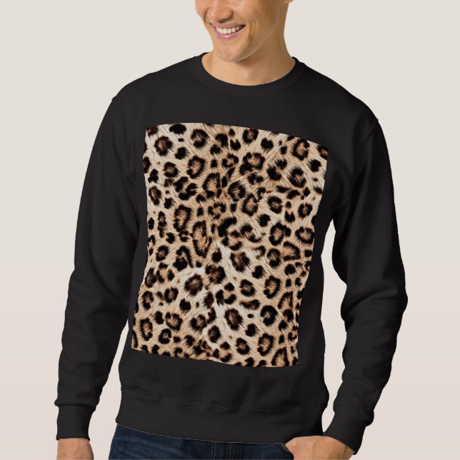 Sweatshirt Leopard Design Motif : Wild Elegance. (Devant)