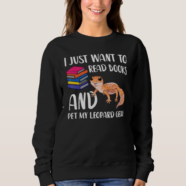 Sweatshirt Leopard Gecko Maman Reptile Propriétaire Livre Ner (Devant)