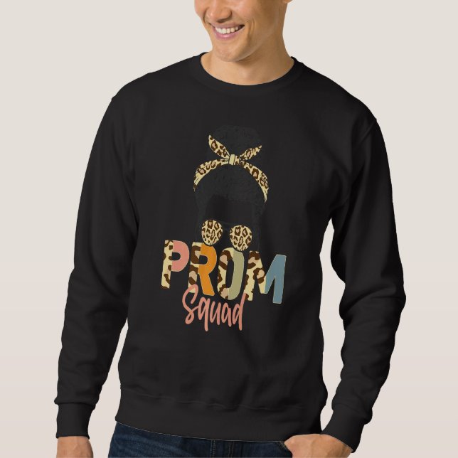 Sweatshirt Leopard Graphic Prom Squad 2022 Grad Grad Gradua (Devant)