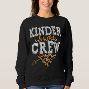 Sweatshirt Leopard Kinder Crew Kindergarten Enseignant 1er jo