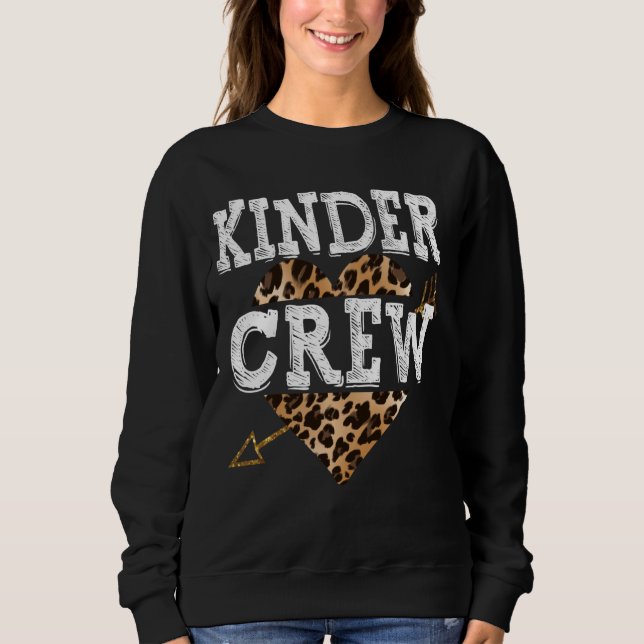 Sweatshirt Leopard Kinder Crew Kindergarten Enseignant 1er jo (Devant)