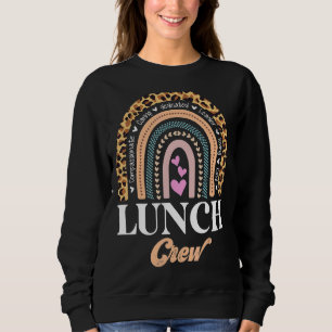 Sweatshirt Leopard Lunch Crew Group Matching School Cafeteria
