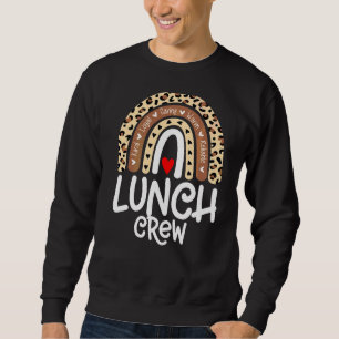 Sweatshirt Leopard Lunch Crew Group Matching School Cafeteria