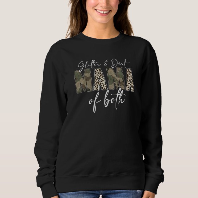 Sweatshirt Leopard Parties scintillant Dirt Maman Mama Des De (Devant)