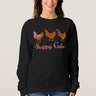 Sweatshirt Leopard Plaid Chicken  Easter Day Costume Girl