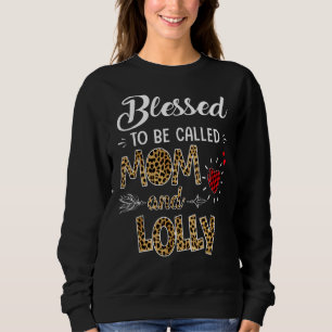 Sweatshirt Leopard Plaid Coeur Béni D'Être Appelé Maman Et