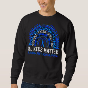 Sweatshirt Leopard Plaid Rainbow Child Abuse Prevention Mois