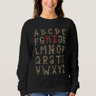 Sweatshirt Leopard Prek Kindergarten Hi Alphabet Back To Scho