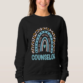 Sweatshirt Leopard Rainbow Back To School Rainbow Counselor L