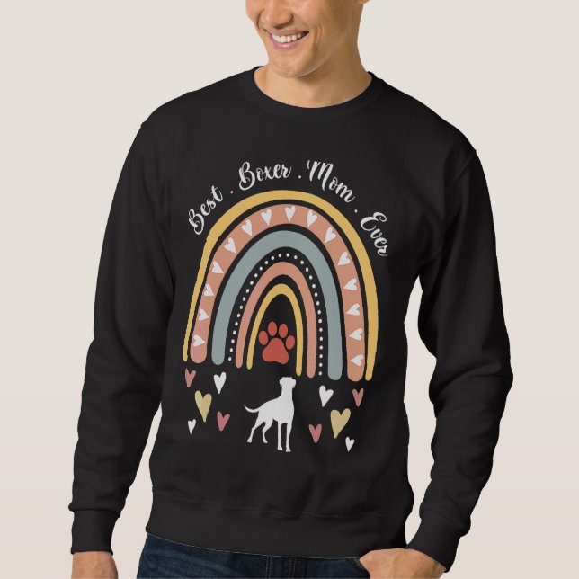 Sweatshirt Leopard Rainbow Meilleur Boxer Maman toujours Chie (Devant)