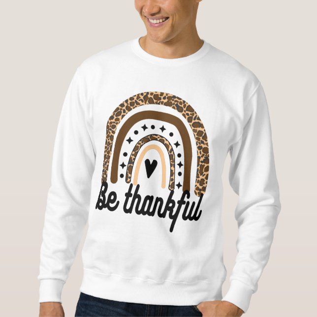 SWEATSHIRT LEOPARD RAINBOW - SOYEZ RECONNAISSANT (Devant)