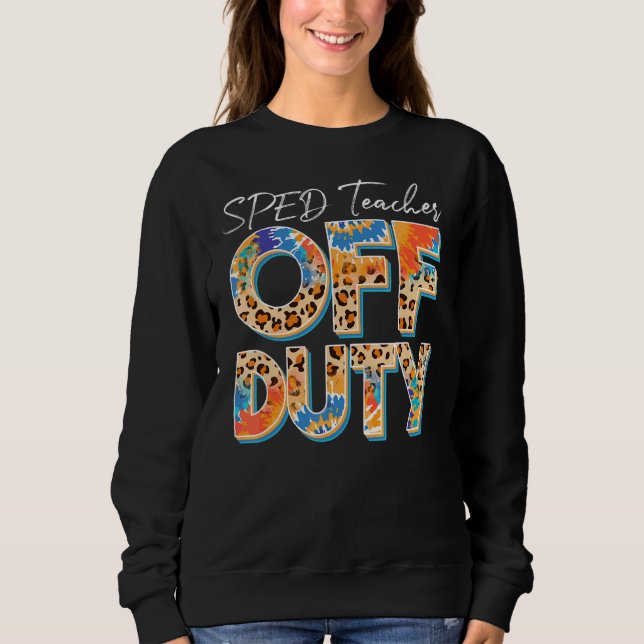 Sweatshirt Leopard Tie Dye Enseignant de vitesse hors service (Devant)