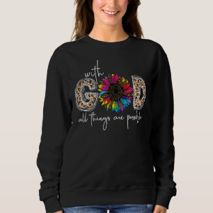 Sweatshirt Leopard Tie Dye Tournesol Avec Dieu Toutes Les Cho