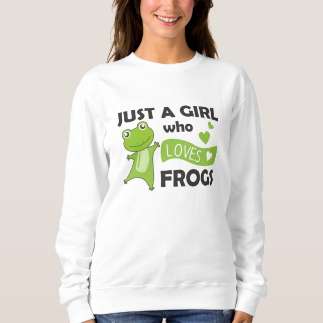 Sweatshirt Les Amateurs De Grenouille Les Animaux Douces Pour (Devant)