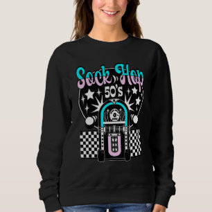 Sweatshirt les années 50 Sock Hop Femmes Hommes Rockabilly Sw