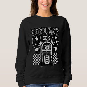 Sweatshirt les années 50 Sock Hop Pour Femmes Hommes Greaser