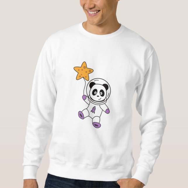 Sweatshirt Les astronautes Pandas Planète Étoile spatiale ter (Devant)