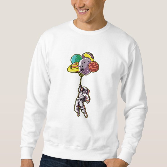 Sweatshirt Les astronautes volent dans l'espace (Devant)
