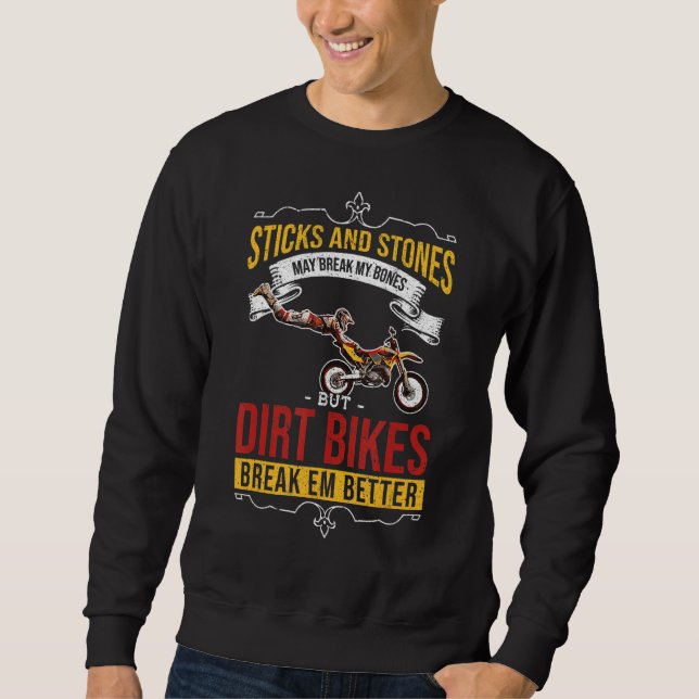 Sweatshirt Les Bâtons Et Les Pierres Peuvent Casser Mes Os, M (Devant)