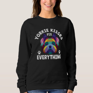 Sweatshirt Les bisous de Yorkie règlent tout Humour de Yorksh