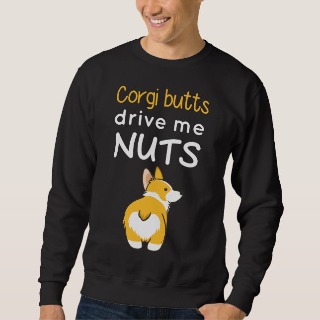 Sweatshirt Les boutons Corgi me donnent des boutons (Devant)