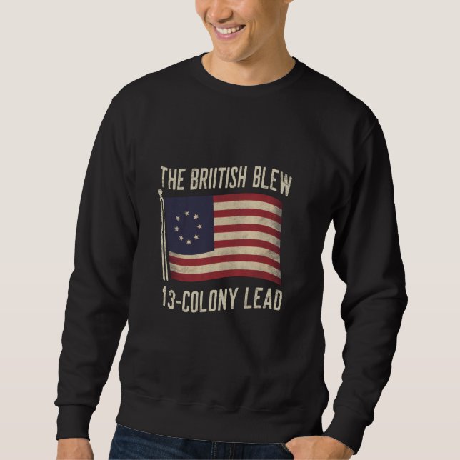 Sweatshirt Les Britanniques Frappèrent Un Chef De 13 Colonnes (Devant)