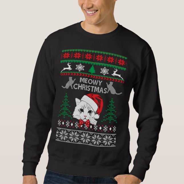 Sweatshirt Les cadeaux de Noël de Cat Ugly (Devant)