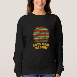 Sweatshirt Les chats me font sourire citation motivationnelle