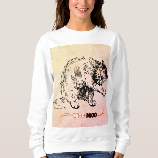 Sweatshirt Les chats parlent Mio-Meio (Devant)