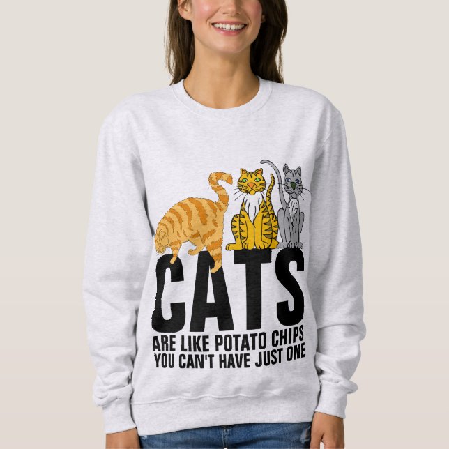 SWEATSHIRT LES CHAUSSURES SONT COMME DES CHIPS DE POMME DE TE (Devant)
