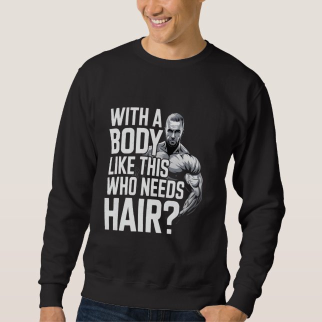 Sweatshirt Les chauves-souris papa drôle Avec un corps comme  (Devant)