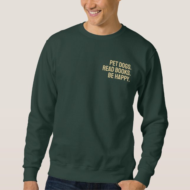 Sweatshirt Les chiens de compagnie lisent des livres | Citati (Devant)