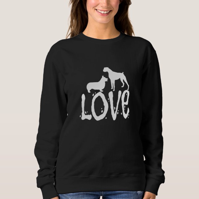 Sweatshirt Les chiens sont amoureux (Devant)