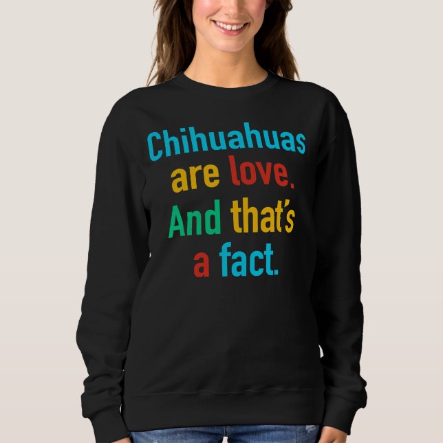 Sweatshirt Les Chihuahuas sont amoureux (Devant)
