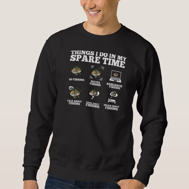 Sweatshirt Les Choses Que Je Fais Dans Mon Temps Libre Pêche (Devant)