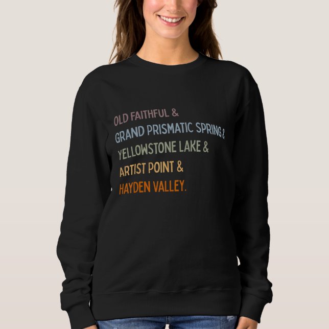 Sweatshirt Les Cinq Plus Grands Sites Du Parc National De Yel (Devant)