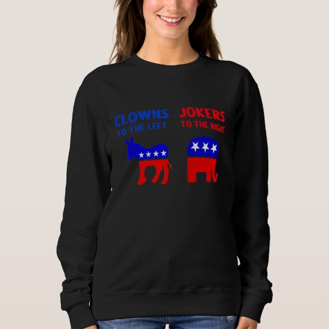 Sweatshirt Les Clowns À Gauche Plaisantent À La Lib De Droite (Devant)