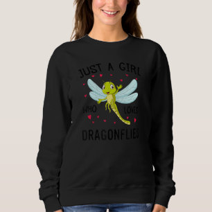 Sweatshirt Les Coeurs De Dragonfly Graphic Juste Une Fille Qu