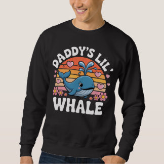 Sweatshirt Les cœurs de petite baleine de papa Fleurs Coucher