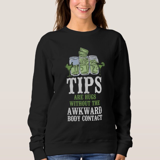 Sweatshirt Les conseils de barman mixologue sont des câlins s (Devant)