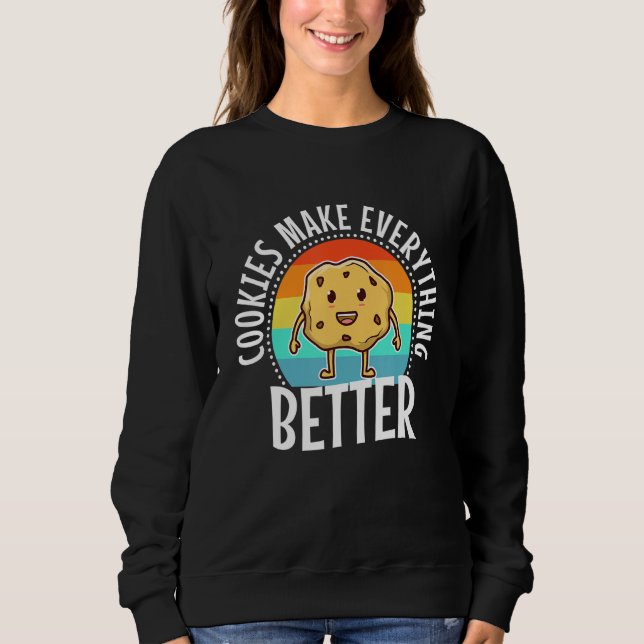 Sweatshirt Les cookies améliorent tout_1 (Devant)
