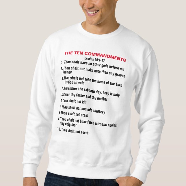 Sweatshirt Les dix commandements (Devant)
