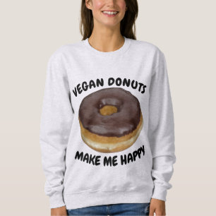 SWEATSHIRT LES DONUTS VÉGANS ME RENDENT HEUREUX